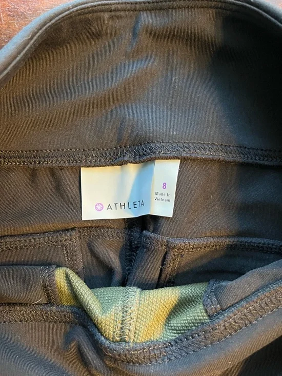 Athleta Olive Green and Black Panel Leggings - Picture 3 of 3